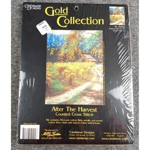 Candamar Designs Gold Collection Counted‎ Cross Stitch Kit After The Harvest NEW